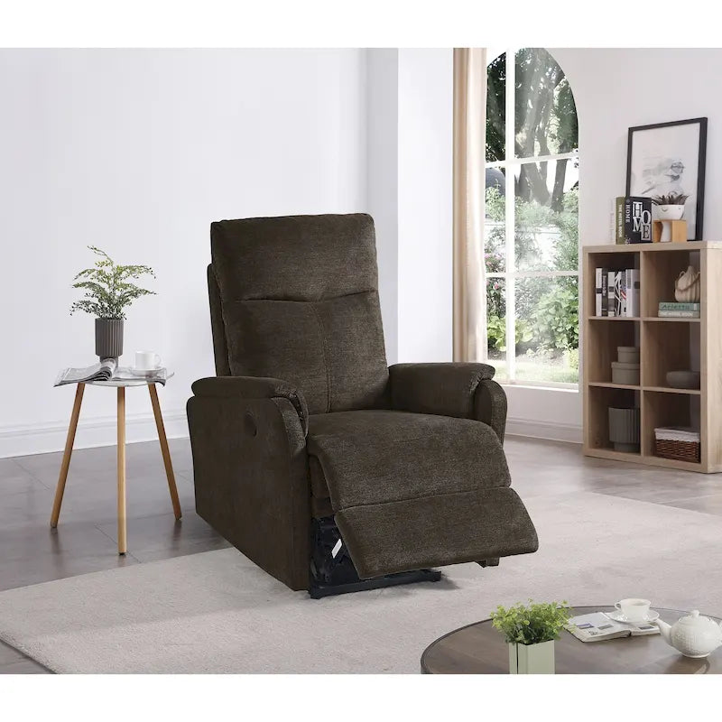 Power Recliner Chair with USB Charging Port and Fabric Upholstery