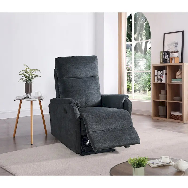 Power Recliner Chair with USB Charging Port and Fabric Upholstery