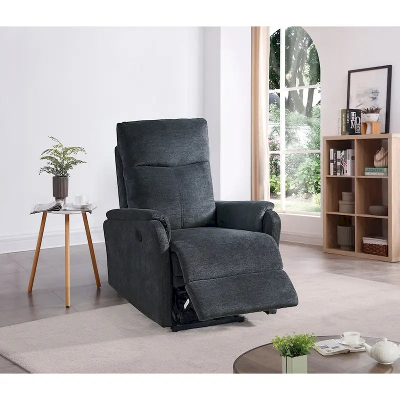 Power Recliner Chair with USB Charging Port and Fabric Upholstery