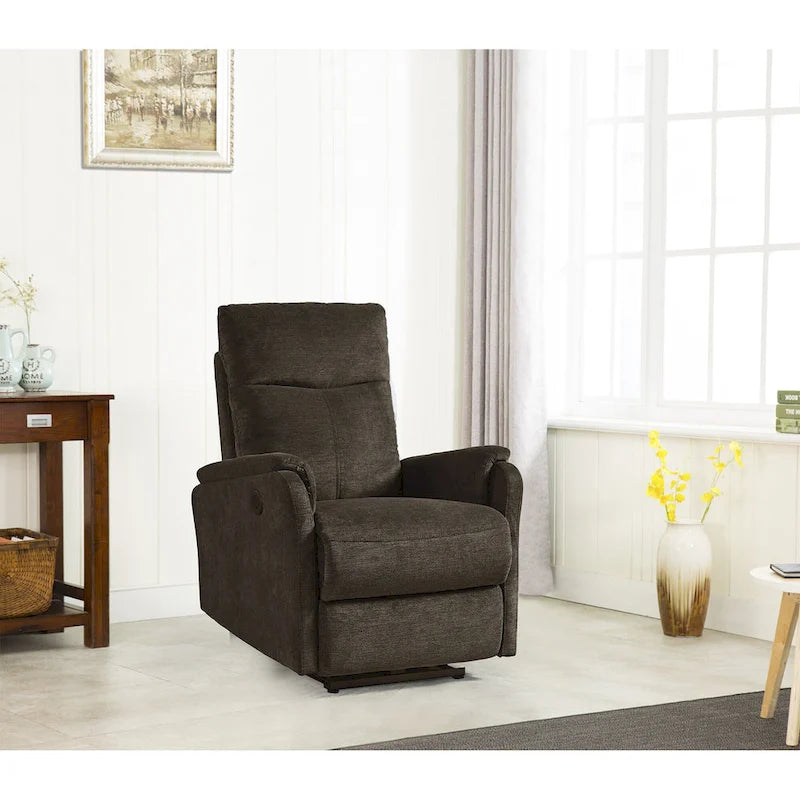 Power Recliner Chair with USB Charging Port and Fabric Upholstery