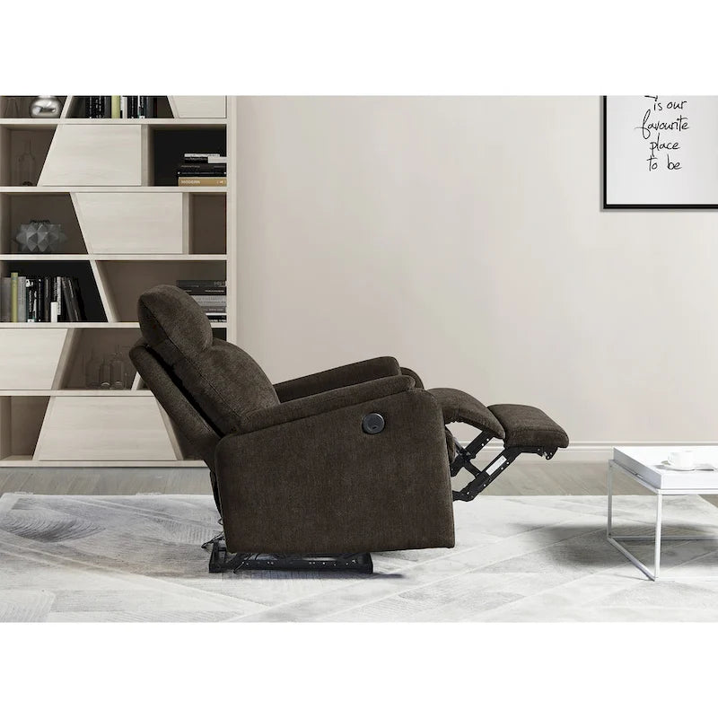 Power Recliner Chair with USB Charging Port and Fabric Upholstery