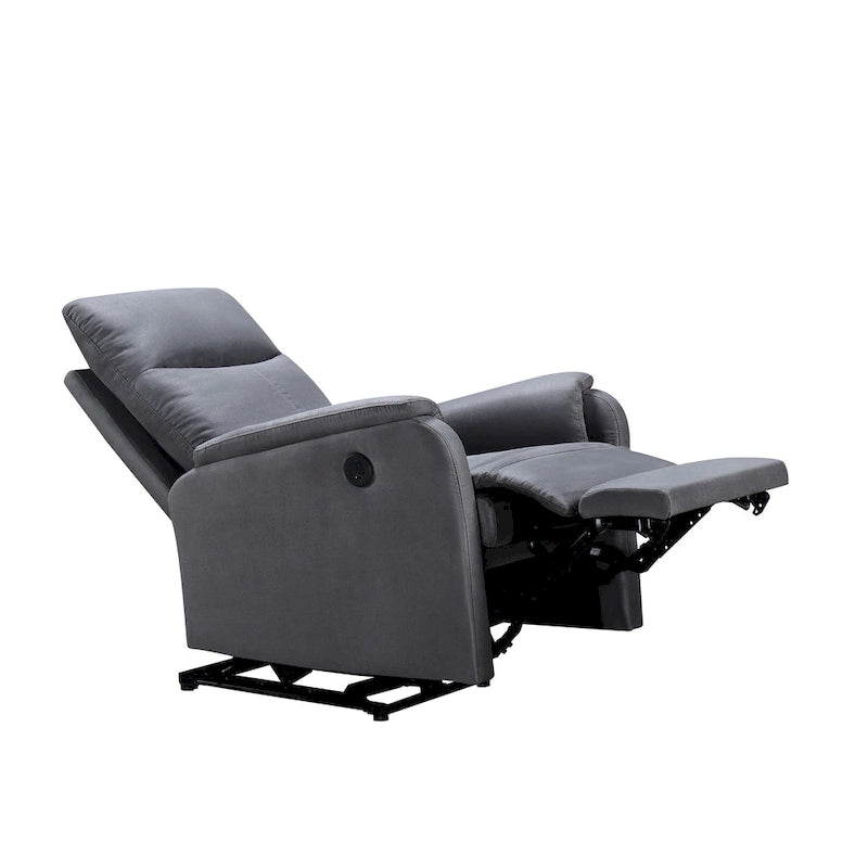 Power Recliner Chair with USB Charging Port and Fabric Upholstery