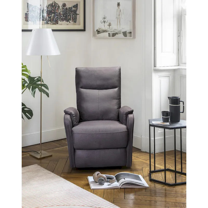 Power Recliner Chair with USB Charging Port and Fabric Upholstery