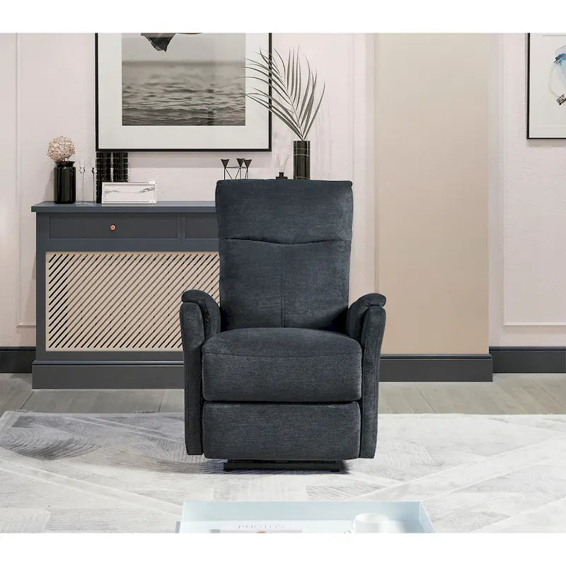 Power Recliner Chair with USB Charging Port and Fabric Upholstery