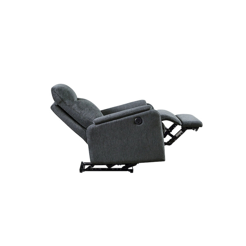 Power Recliner Chair with USB Charging Port and Fabric Upholstery