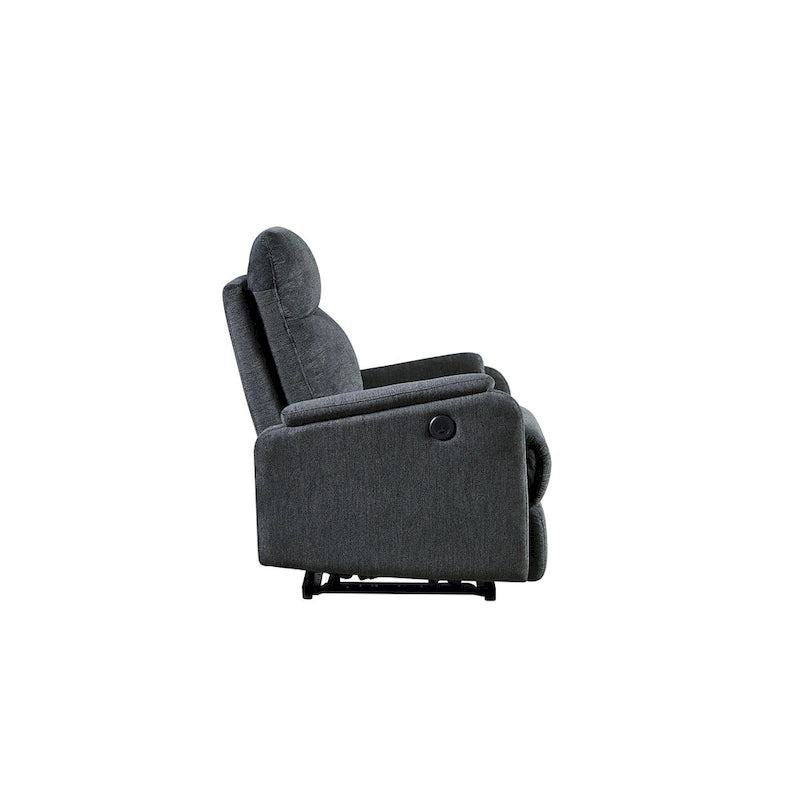 Power Recliner Chair with USB Charging Port and Fabric Upholstery
