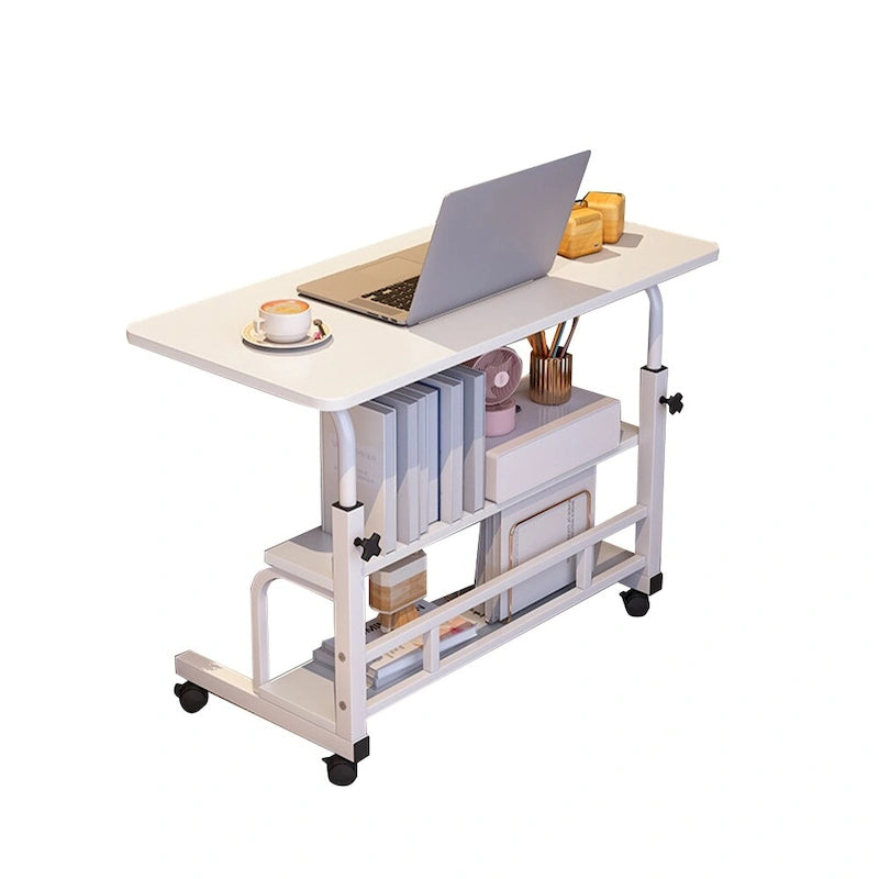 31.5 Mobile Standing Desk, Adjustable Height Portable Rolling Desk Small Computer Desk, Mobile Stand Up Desk W/Wheels