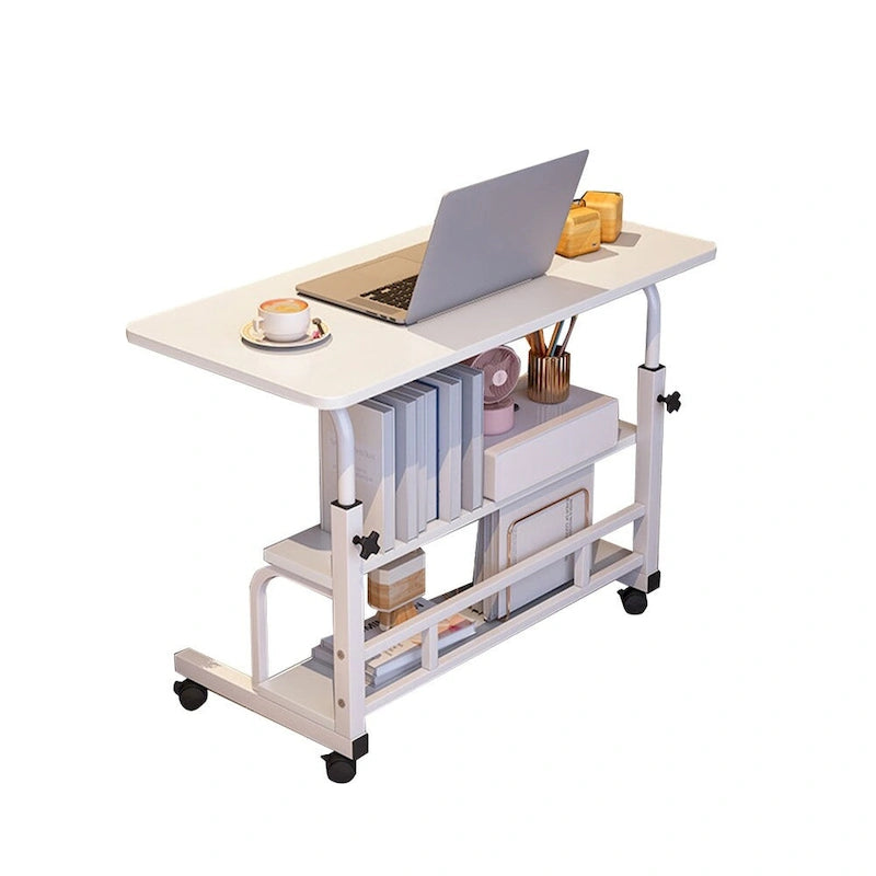31.5 Mobile Standing Desk, Adjustable Height Portable Rolling Desk Small Computer Desk, Mobile Stand Up Desk W/Wheels