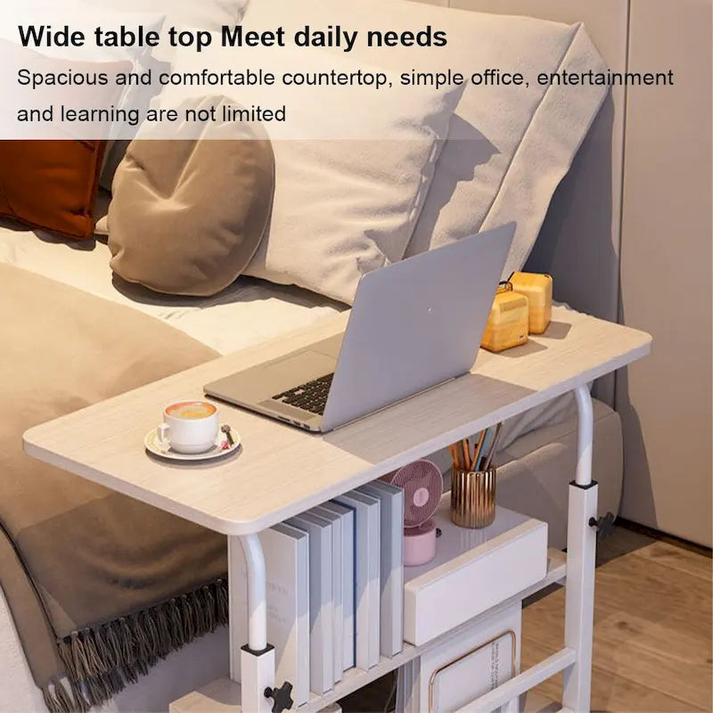 31.5 Mobile Standing Desk, Adjustable Height Portable Rolling Desk Small Computer Desk, Mobile Stand Up Desk W/Wheels