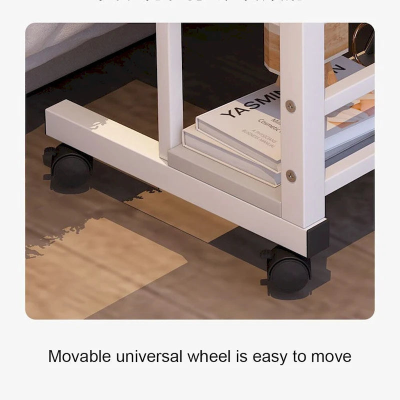 31.5 Mobile Standing Desk, Adjustable Height Portable Rolling Desk Small Computer Desk, Mobile Stand Up Desk W/Wheels