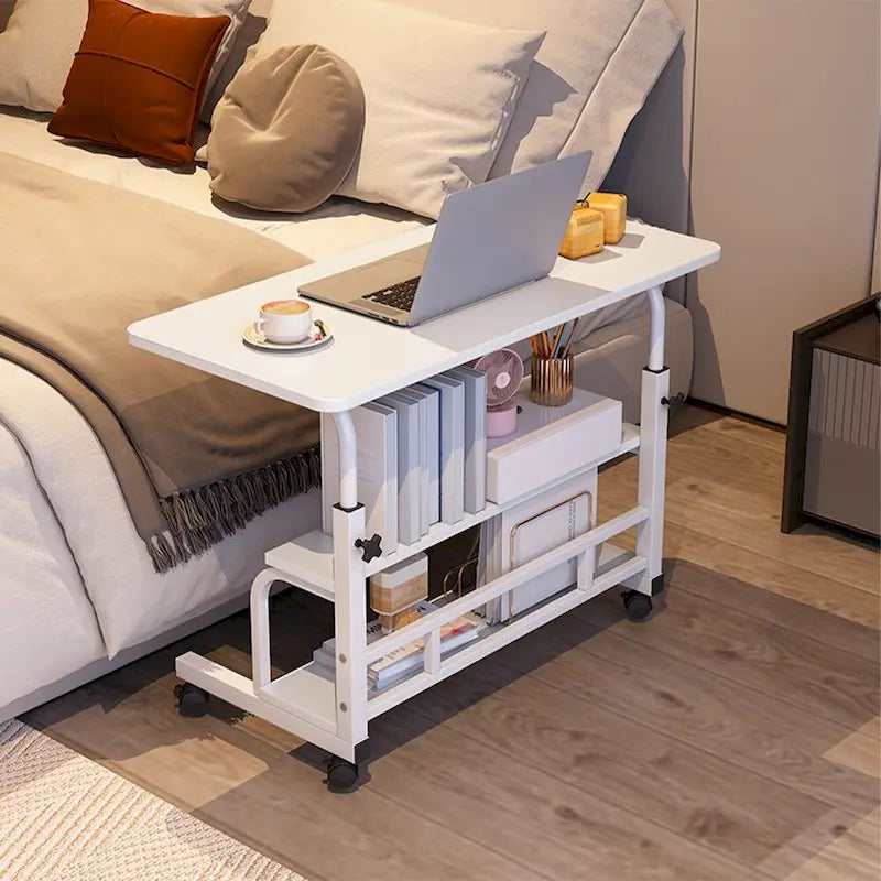 31.5 Mobile Standing Desk, Adjustable Height Portable Rolling Desk Small Computer Desk, Mobile Stand Up Desk W/Wheels