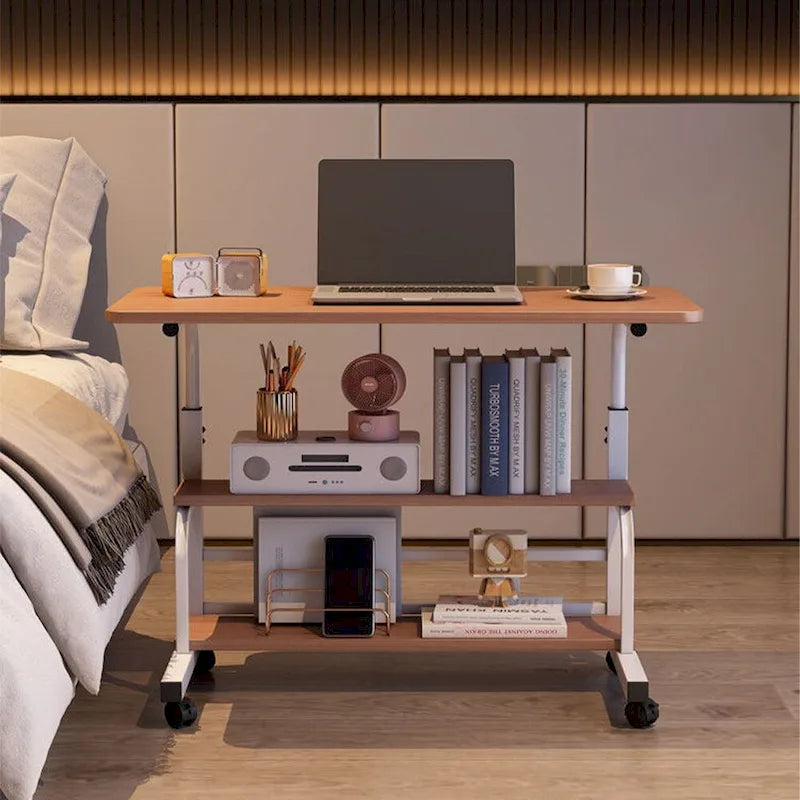 31.5 Mobile Standing Desk, Adjustable Height Portable Rolling Desk Small Computer Desk, Mobile Stand Up Desk W/Wheels