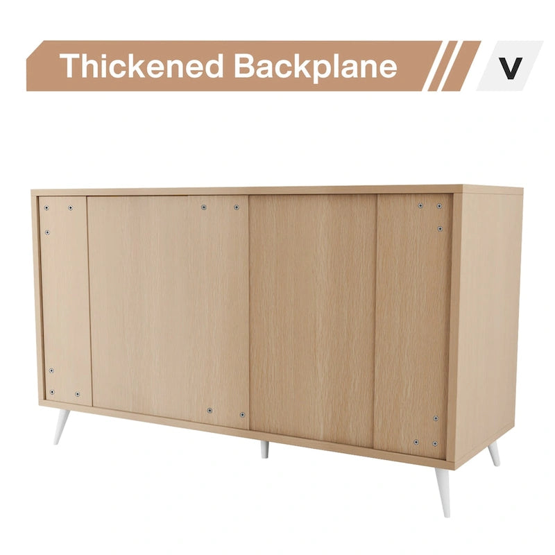 6-Drawer Double Dresser for Bedroom, 47-inch Chest of Drawers with Metal Legs for Living Room