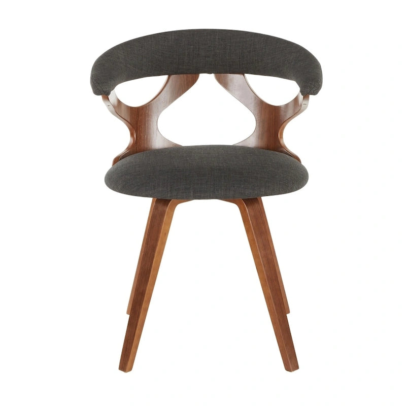 Mid-Century Modern Upholstered Swivel Accent Dining Chair with Wood Legs