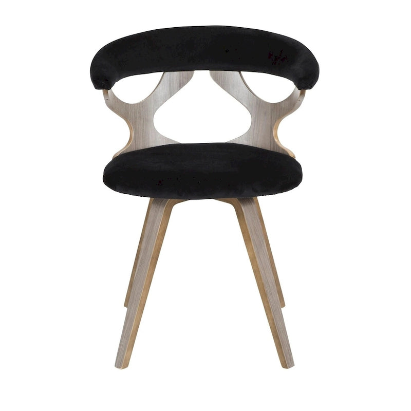 Mid-Century Modern Upholstered Swivel Accent Dining Chair with Wood Legs