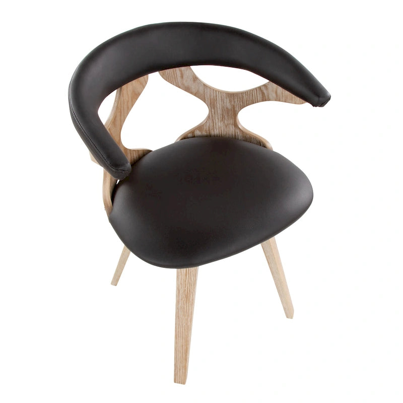 Mid-Century Modern Upholstered Swivel Accent Dining Chair with Wood Legs