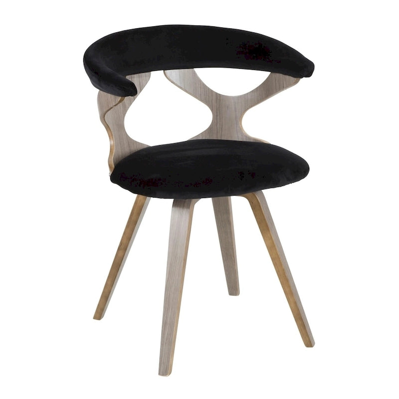 Mid-Century Modern Upholstered Swivel Accent Dining Chair with Wood Legs