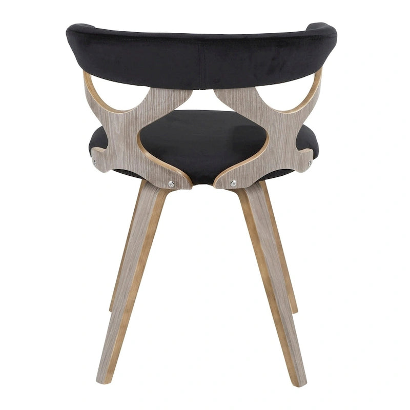 Mid-Century Modern Upholstered Swivel Accent Dining Chair with Wood Legs
