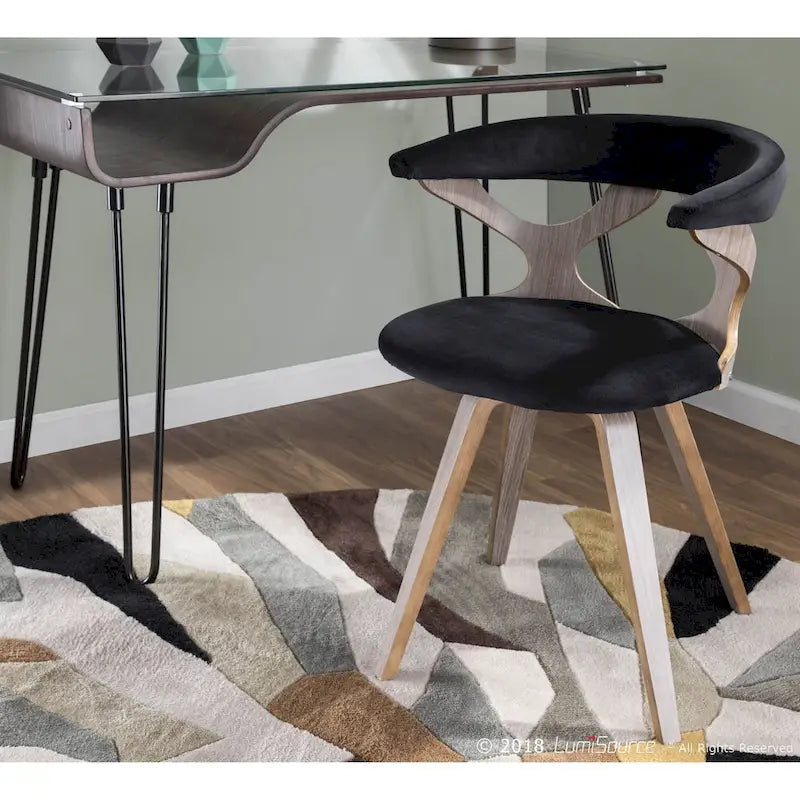 Mid-Century Modern Upholstered Swivel Accent Dining Chair with Wood Legs