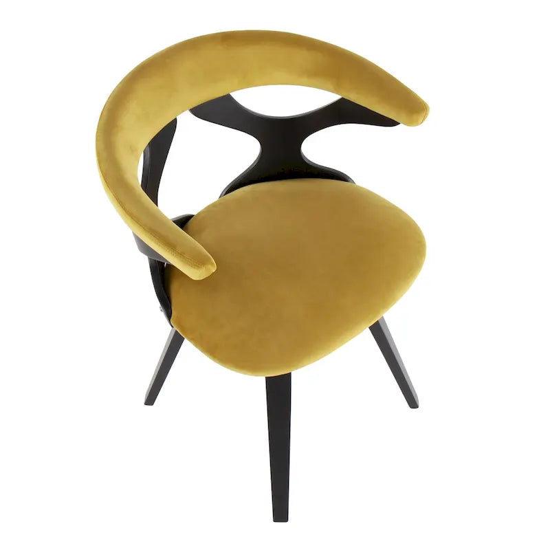 Mid-Century Modern Upholstered Swivel Accent Dining Chair with Wood Legs