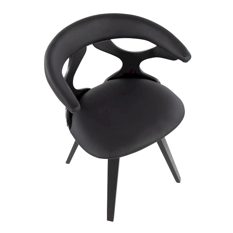 Mid-Century Modern Upholstered Swivel Accent Dining Chair with Wood Legs