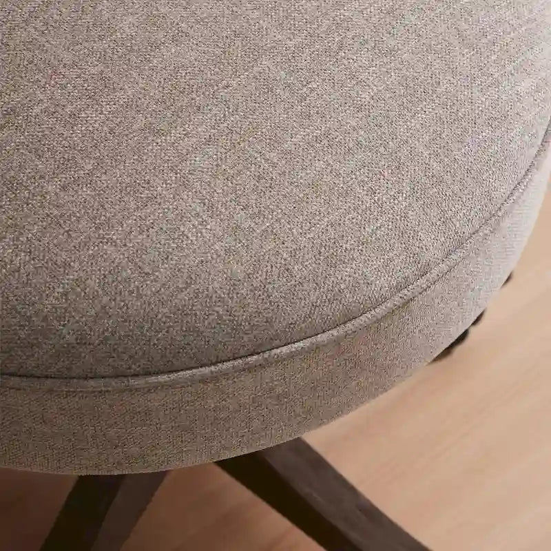Office Chair with Wheels, Adjustable Height, Linen Fabric Upholstered Computer Desk Chair Swivel