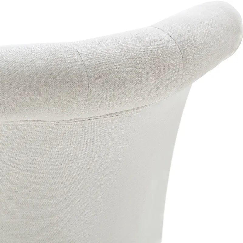 Office Chair with Wheels, Adjustable Height, Linen Fabric Upholstered Computer Desk Chair Swivel