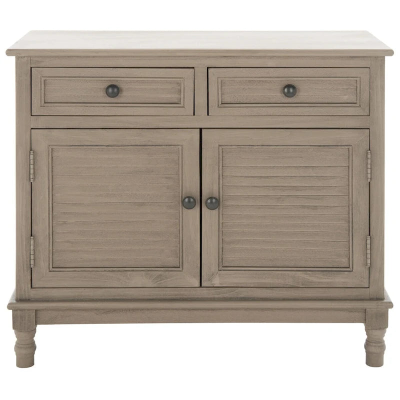 Farmhouse 2-Door 2-Drawer Sideboard with Carved Turned Legs Distressed Finish