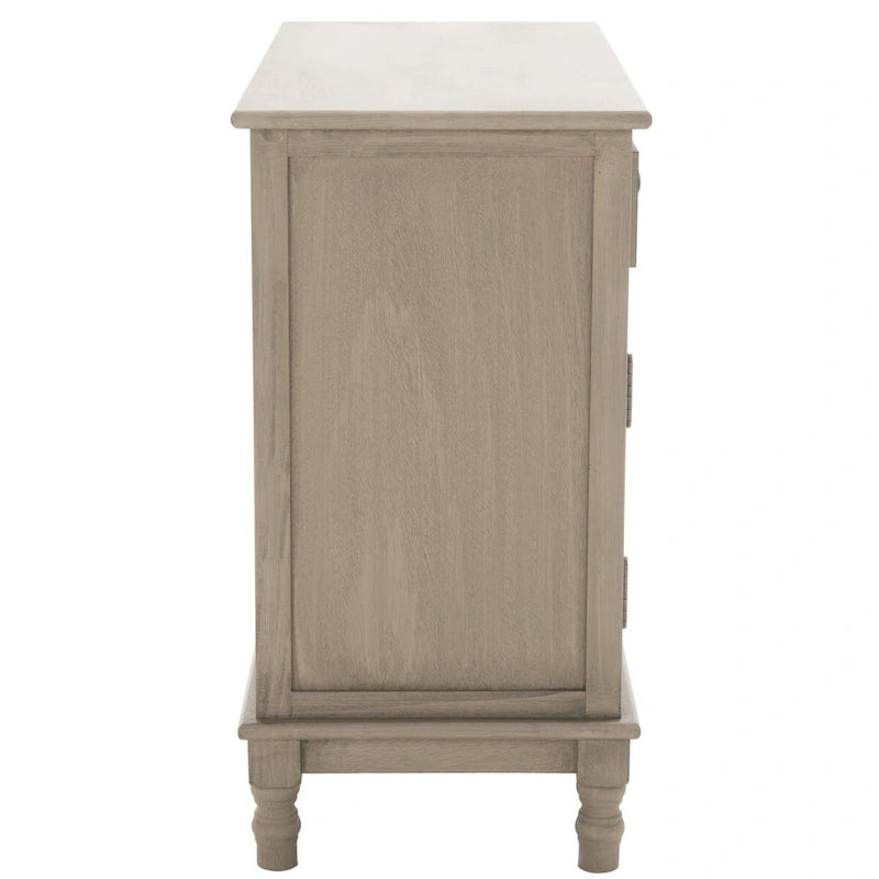 Farmhouse 2-Door 2-Drawer Sideboard with Carved Turned Legs Distressed Finish