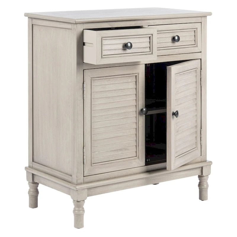 Farmhouse 2-Door 2-Drawer Sideboard with Carved Turned Legs Distressed Finish