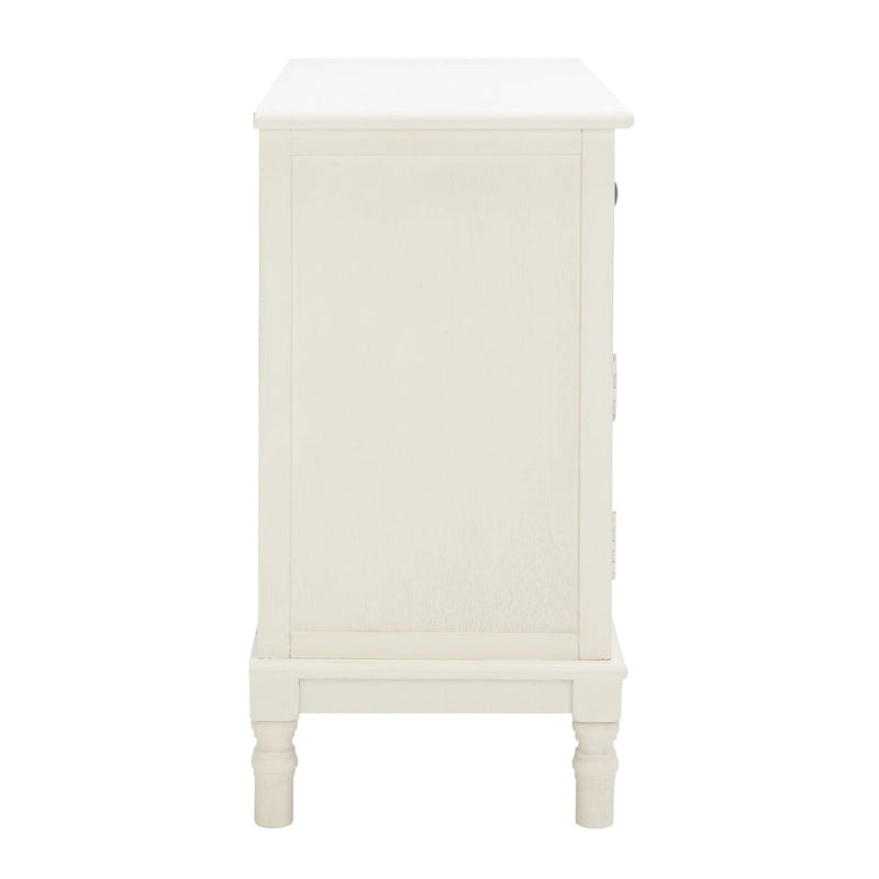 Farmhouse 2-Door 2-Drawer Sideboard with Carved Turned Legs Distressed Finish