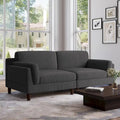 Corduroy Deep Seat Loveseat Sofa with Wood Legs Multi-Color Options