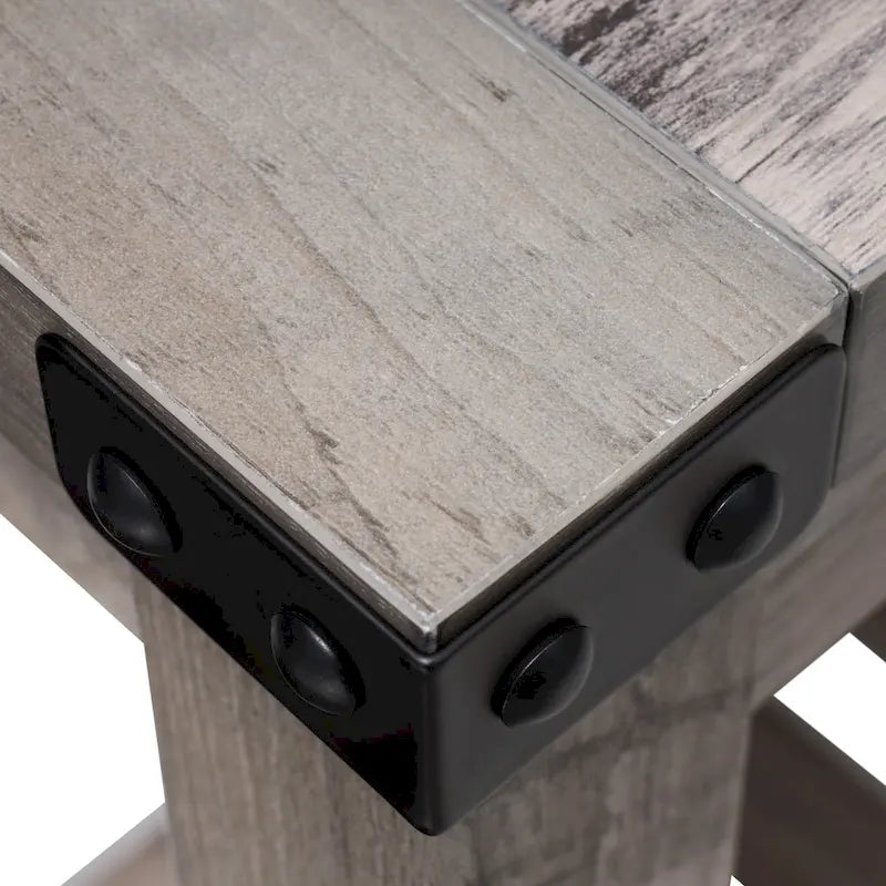 A-Frame Console Table with Open Display Shelf in Grey, Black or Brown