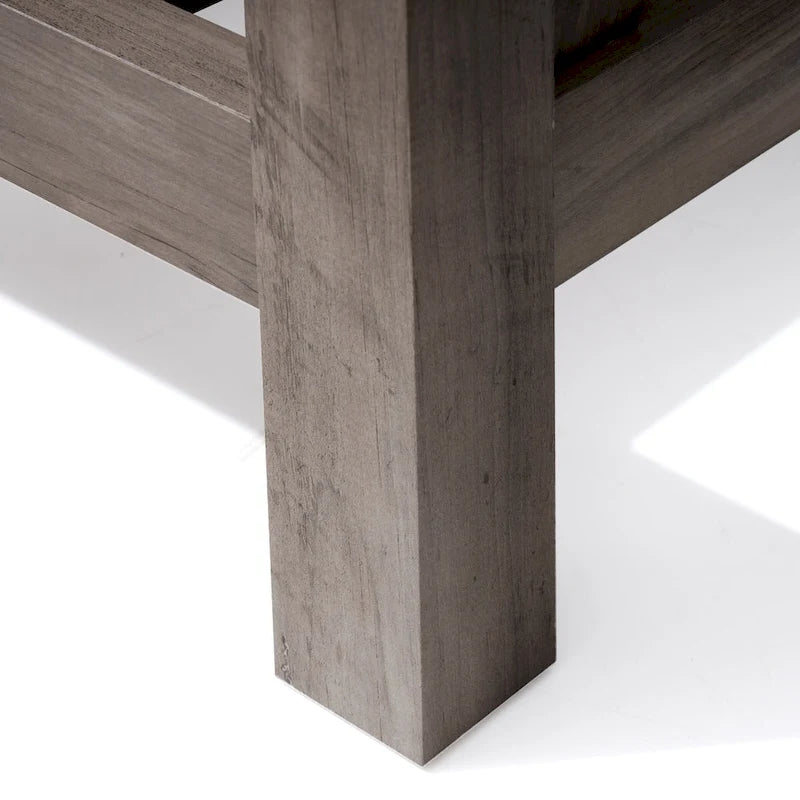 A-Frame Console Table with Open Display Shelf in Grey, Black or Brown