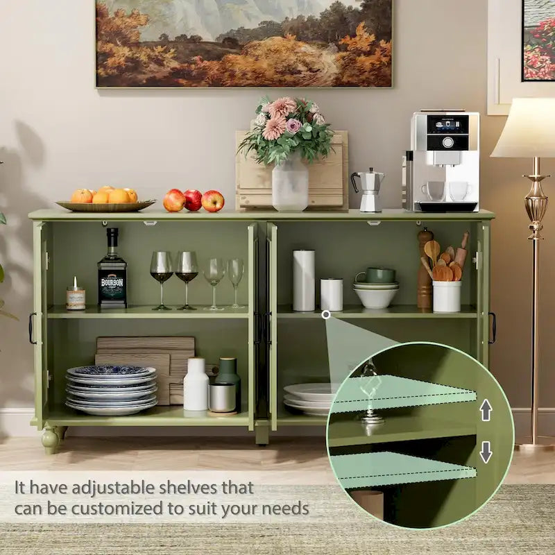 Sideboard Kitchen Buffet Coffee Bar Cabinet Accent Storage Cabinet Server Table