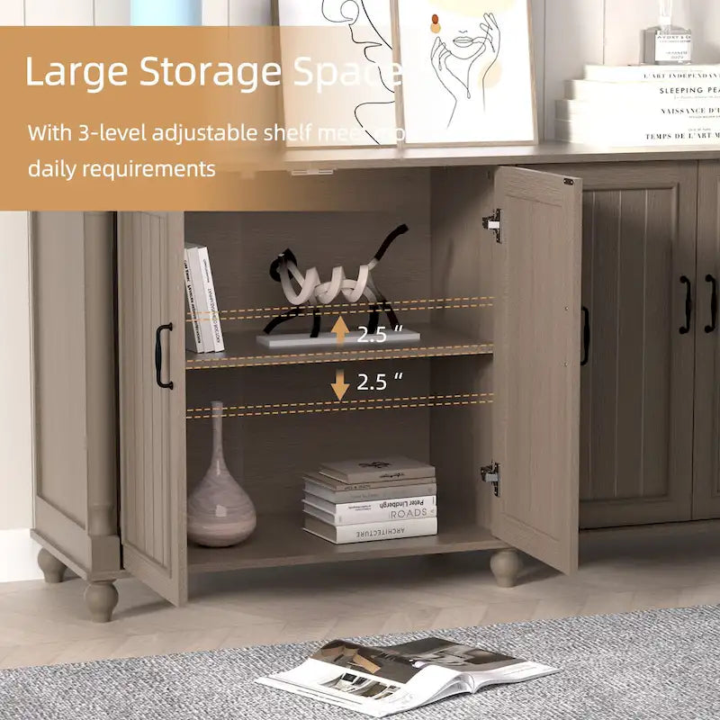 Sideboard Kitchen Buffet Coffee Bar Cabinet Accent Storage Cabinet Server Table