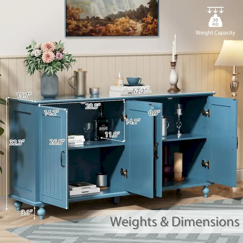 Sideboard Kitchen Buffet Coffee Bar Cabinet Accent Storage Cabinet Server Table